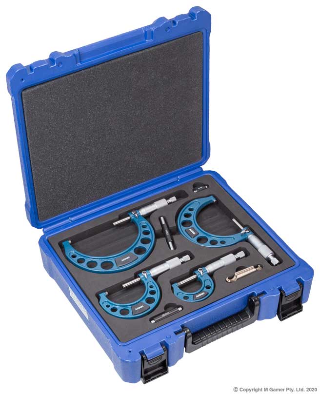 100mm Metric Outside Micrometer 4 Piece Set
